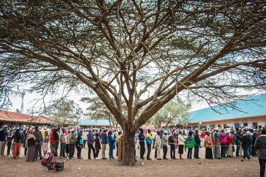 Citizens turned out in droves for Kenya’s Aug. 8 general election, with some standing in line for six hours or more.