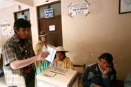 Bolivians at the polls on Jan. 25, 2009 in El Alto, Bolivia.
