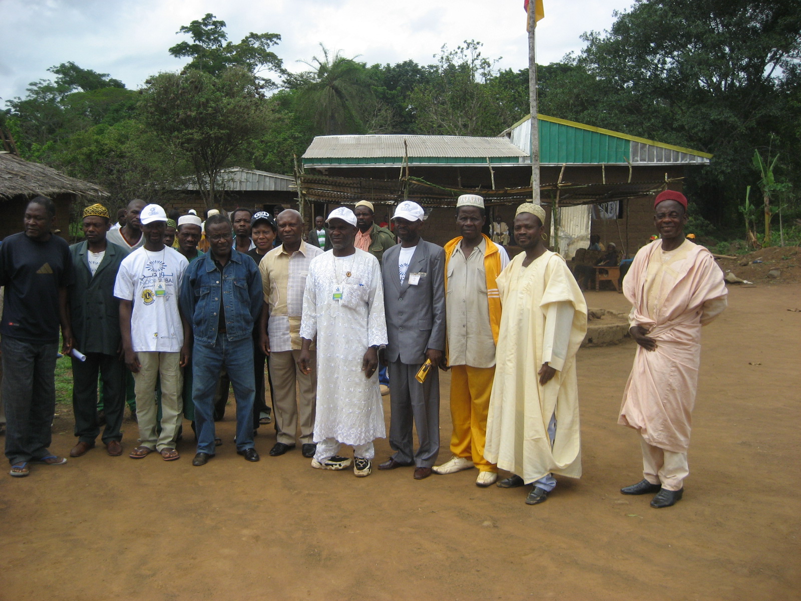 The village chief and Cameroon river blindness community distributors