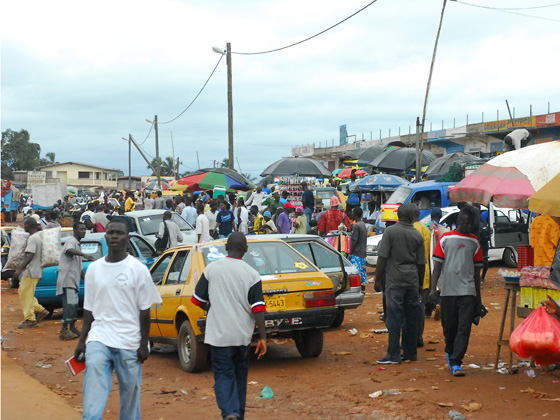 Streets of Monrovia, Liberia.