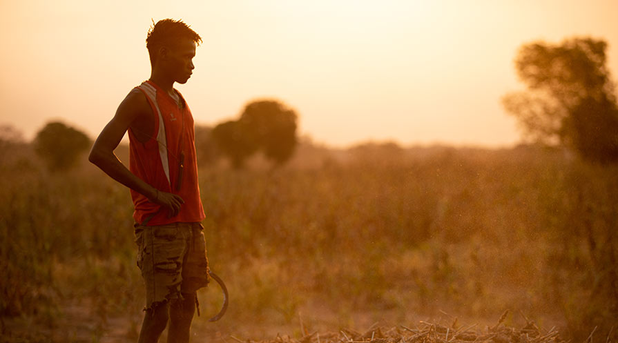 A migrant farmer in Ethiopia.