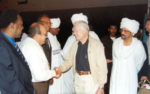 Nabil in March 2002 during an annual Guinea worm eradication gathering held in Khartoum.