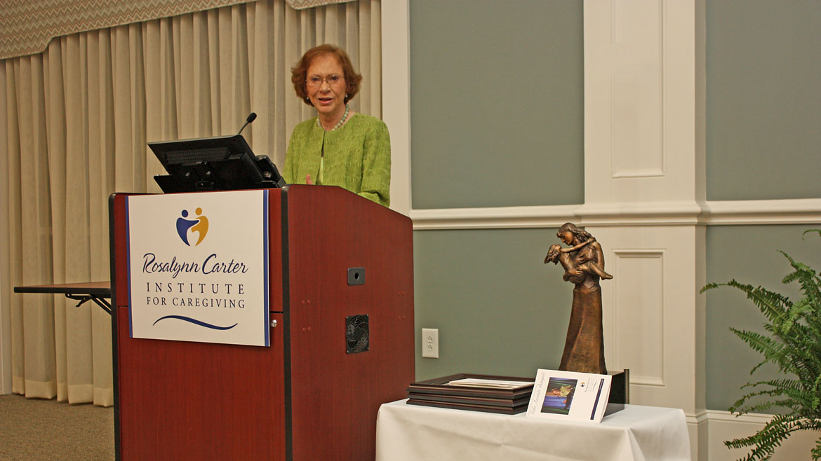 In recognition of her tireless fight for mental health and unwavering dedication to improving the lives of others, Rosalynn Carter was inducted into the National Women’s Hall of Fame in 2001, becoming only the third first lady ever inducted, joining Abigail Adams and Eleanor Roosevelt. (Photo: National Women’s Hall of Fame)
