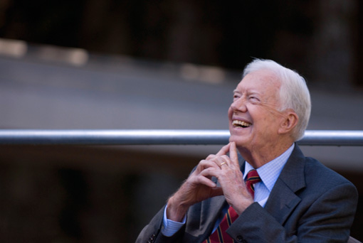 Former U.S. President Jimmy Carter celebrates his 85th birthday and the grand reopening of the Jimmy Carter Library and Museum on Oct. 1, 2009. The museum underwent a multimillion-dollar renovation that included adding a large section devoted to his post-presidency.