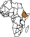 Map of Africa with Ethiopia Highlighted