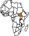 Map of Africa with South Sudan Highlighted