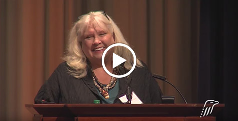 Symposium video screenshot of Sue Bergeson