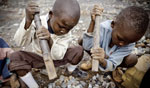 Half of the workforce of the artisanal mining sector in the DRC is comprised of children. Without viable economic alternatives, most children must join their parents in rudimentary mining pits. Children as young as 10 years old transport, wash, and crush minerals to earn half a dollar a day.